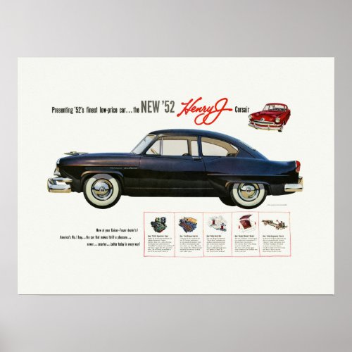 Classic 52 Henry J Ad Poster