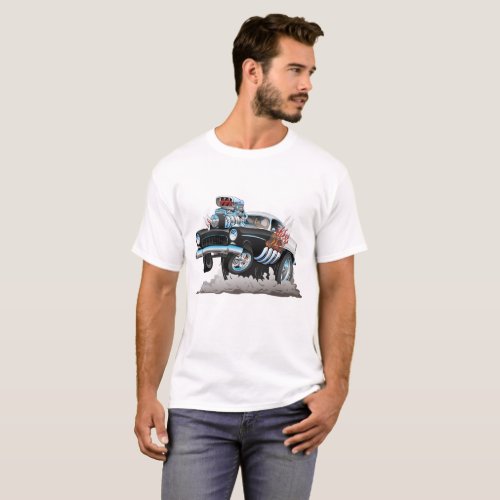 Classic 55 Hot Rod Gasser Cartoon T_Shirt