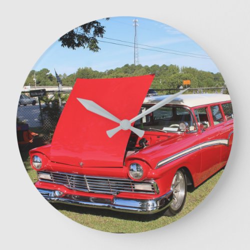 CLASSIC 55 OLD FORD WAGON Wall Clock