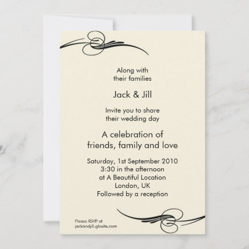 Classic 5x7 personalized invite