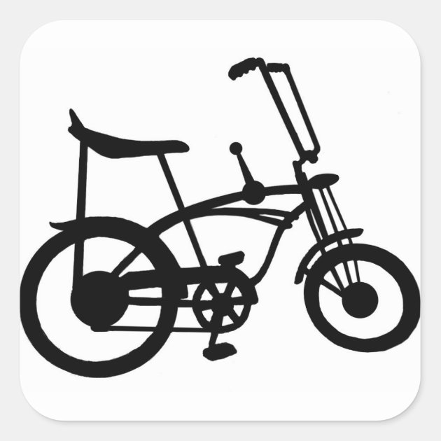 CLASSIC 60 S BIKE BICYLE SCHWINN STINGRAY BIKE SQUARE STICKER Zazzle