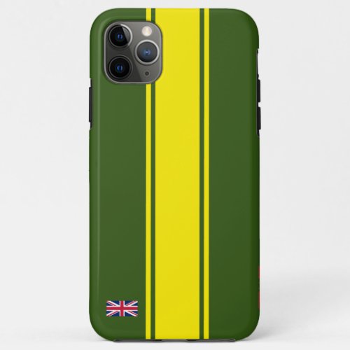 Classic 60s British Racing Green Motor Racing iPhone 11 Pro Max Case