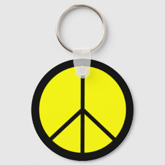 Classic 60s Groovy Peace Symbol Keychain