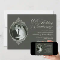 A 60th Diamond Wedding Anniversary Invite, Zazzle