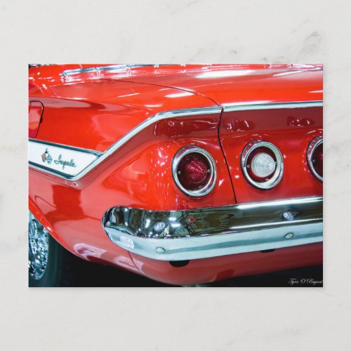 Classic 61 Chevy Impala Postcard