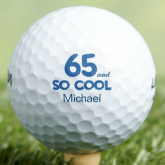 Classic 65th Birthday Gift - 60 and So Cool Blue Golf Balls