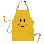 Classic 70&#39;s Yellow Happy Face Adult Apron at Zazzle