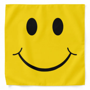 Classic 70's Yellow Happy Face Bandana
