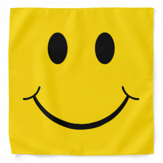 Classic 70's Yellow Happy Face Bandana