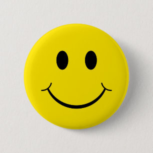 Classic 70's Yellow Happy Face Button