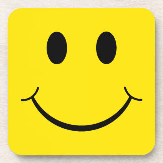 Classic 70's Yellow Happy Face Drink Coaster