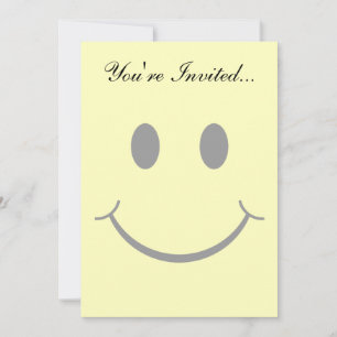 Classic 70's Yellow Happy Face Invitation