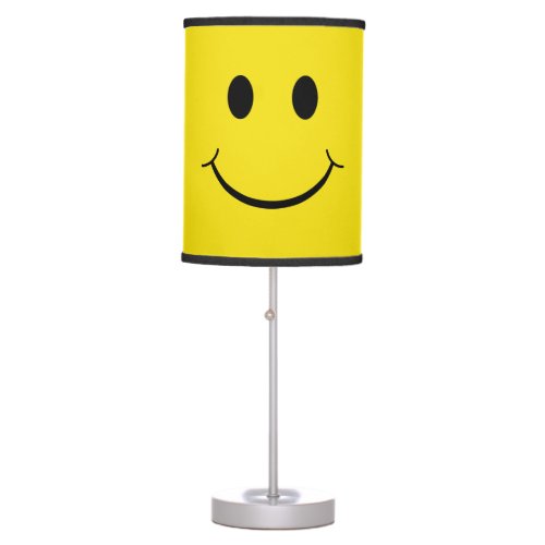 Classic 70s Yellow Happy Face Table Lamp