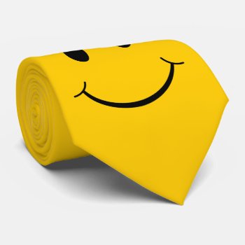 Classic 70's Yellow Happy Face Tie by InsideOut_Tees at Zazzle
