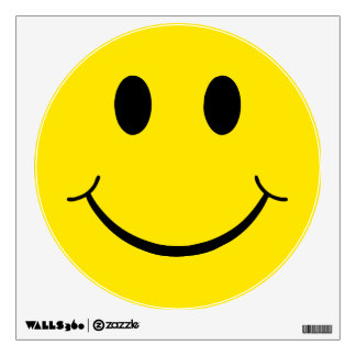 Classic 70's Yellow Happy Face Wall Decal