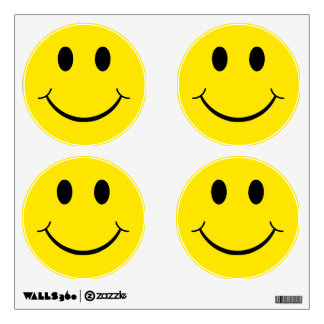 Classic 70's Yellow Happy Face Wall Decal