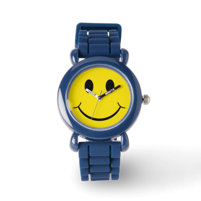 Classic 70's Yellow Happy Face Wristwatch (Front)