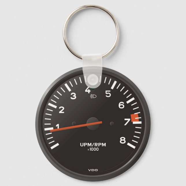 Classic 911 rev counter (old air-cooled car) keychain (Front)