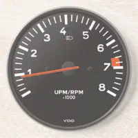 Old speedometer gauge from a vintage race car magnet, Zazzle