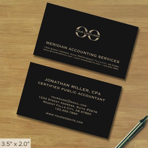 Classic Accounting Business Card with Logo
