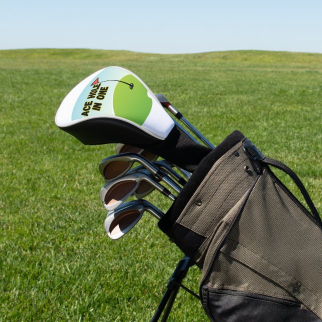 Classic Ace Hole in One Golf Head Cover (In Situ)