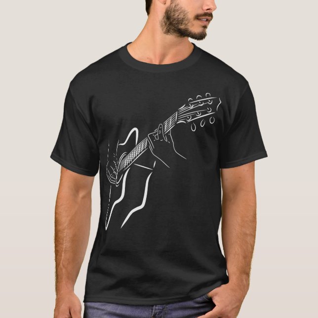 Classic Acoustic Guitar. Guitarist Country Western T-Shirt (Front)