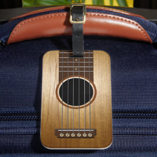 Classic Acoustic Guitar Personalized Luggage Tag