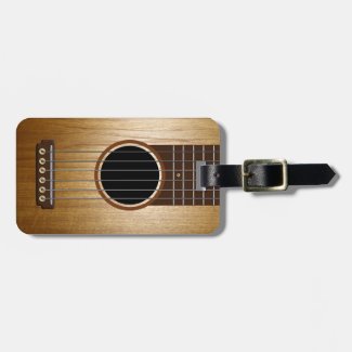 Classic Acoustic Guitar Personalized Luggage Tag