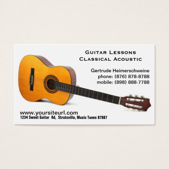 Classic Acoustic Guitar Music Lessons Business