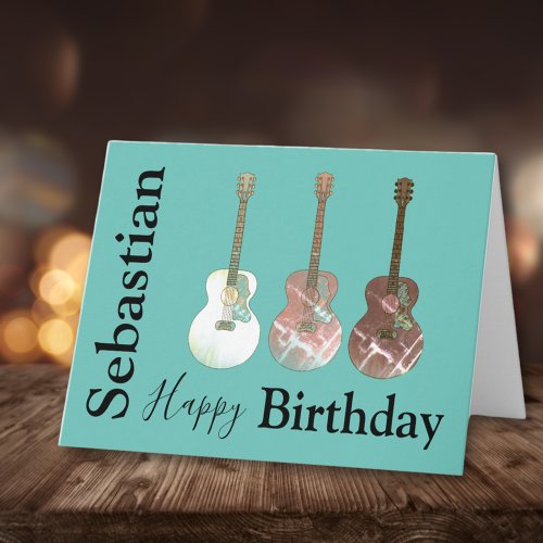 Classic Acoustic Guitars Rustic Card