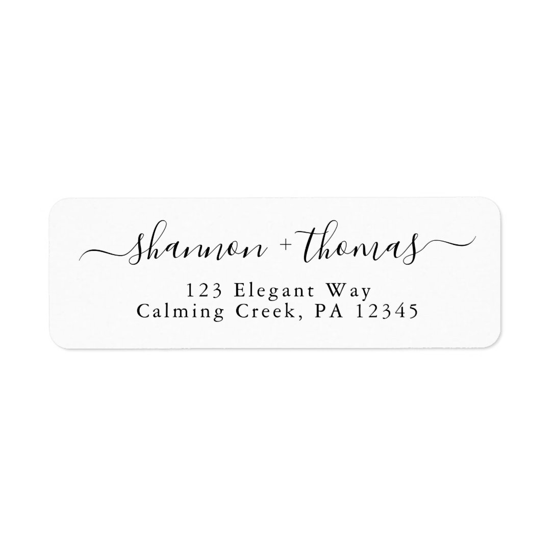 Classic Address Label, Black & White, Elegant Label | Zazzle