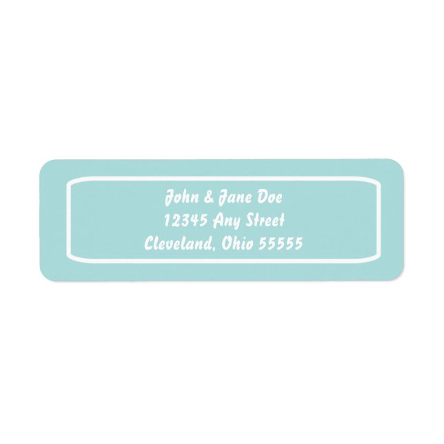 Classic Address Label (Tiffany) (Front)