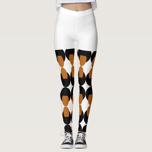 Classic Afro Love Black and White New Years Day Leggings