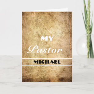 Classic Aged Paper Pastor Appreciation Card