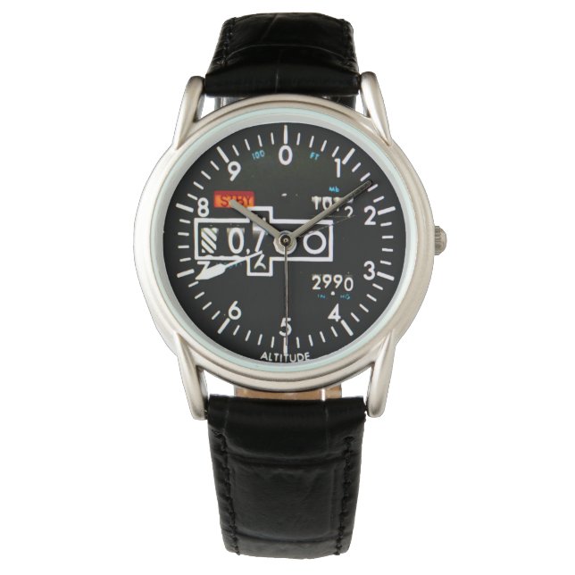 Classic Aircraft Altimeter Watch (Front)