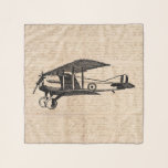 Classic Airplane Antique Aviation Art Script Paper Scarf<br><div class="desc">A fun classic antique old fashioned airplane illustration print design with illustrated antique artwork on a tan beige color script paper style background. Perfect for anyone who loves aviation themed designs, antique airplane illustrations, and old fashioned illustrated art! Visit our shop for more vintage art themed items and fun classy...</div>