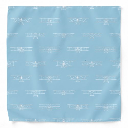 Classic Airplanes Pattern Vintage Plane Art Custom Bandana