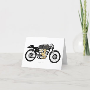 Classic AJS 7R motorcycle greeting card. Thank You Card