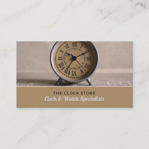 Classic Alarm Clock Horologist Business Card