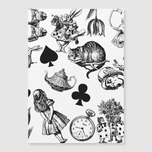 Classic Alice adventures in wonderland characters (Front)