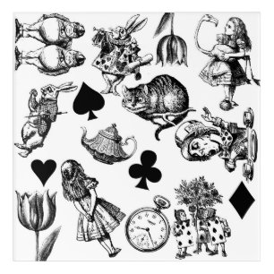 Classic Alice adventures in wonderland characters Acrylic Print