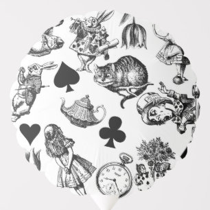 Classic Alice adventures in wonderland characters Balloon