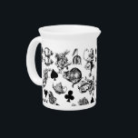 Classic Alice adventures in wonderland characters Beverage Pitcher<br><div class="desc">Step into the whimsical and nonsensical world of Wonderland with our Classic Alice Adventures in Wonderland Characters collection. Each design features the timeless, original fine art drawing illustrations by John Tenniel, directly from Lewis Carroll's beloved 1800s masterpiece, Alice's Adventures in Wonderland. Discover the iconic Mad Hatter mid-rant, the mischievous grin...</div>