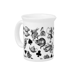 Classic Alice adventures in wonderland characters Beverage Pitcher