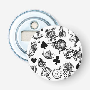 Classic Alice adventures in wonderland characters Bottle Opener