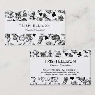 Classic Alice adventures in wonderland characters Business Card