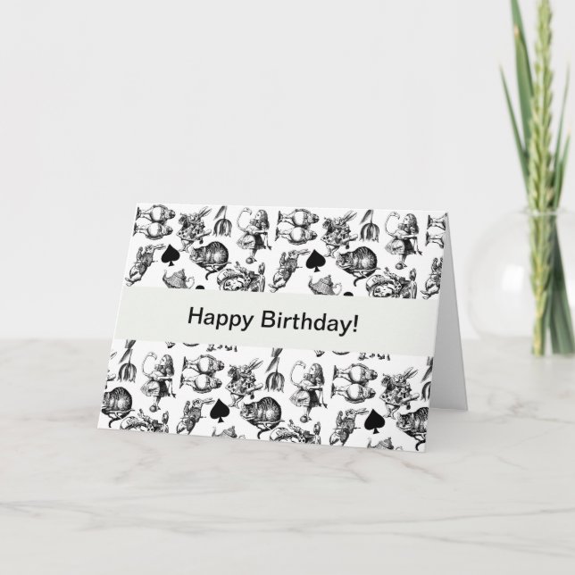 Classic Alice adventures in wonderland characters Card (Front)