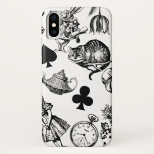 Classic Alice adventures in wonderland characters iPhone X Case