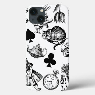 Classic Alice adventures in wonderland characters iPhone 13 Case