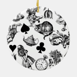 Classic Alice adventures in wonderland characters Ceramic Ornament